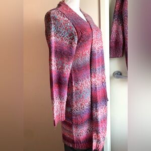 Lane Bryant Pink and Blue Knit Cardigan 2x